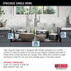 33” Stainless Steel Workstation Kitchen Sink Drop-In Undermount Single Bowl with WorkFlow™ Ledge and Accessories