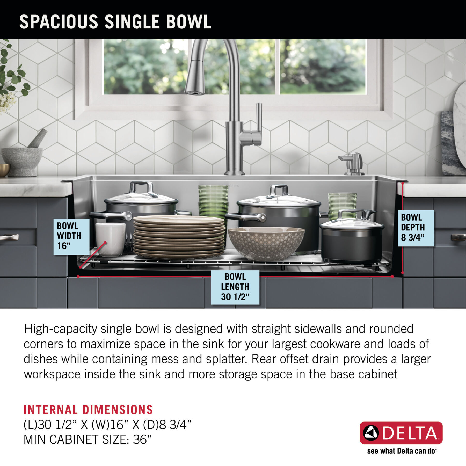 33” Stainless Steel Workstation Kitchen Sink Drop-In Undermount Single Bowl with WorkFlow™ Ledge and Accessories, image 4