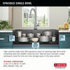 33” Drop-In Top Mount 16 Gauge Workstation Kitchen Sink Single Bowl with WorkFlow™ Ledge and Accessories