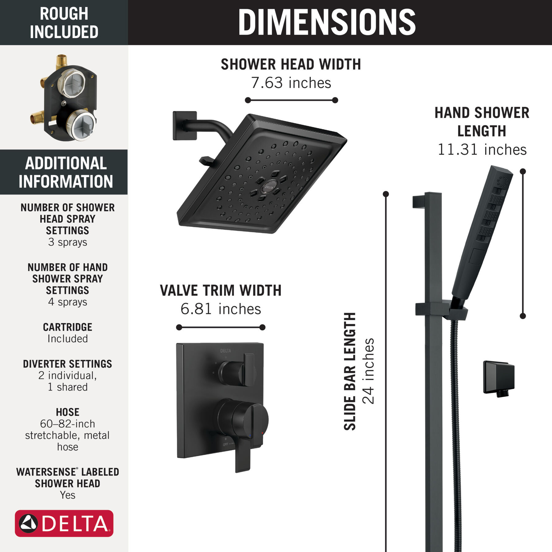 3-Setting (Integrated) Custom Shower Bundle - 17 Series, image 10