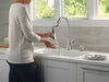 Single Handle Pull-Down Kitchen Faucet with Soap Dispenser and ShieldSpray Technology