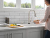 Single Handle Pull-Down Touch<sub>2</sub>O® Technology Kitchen Faucet with Touchless Technology and Soap Dispenser