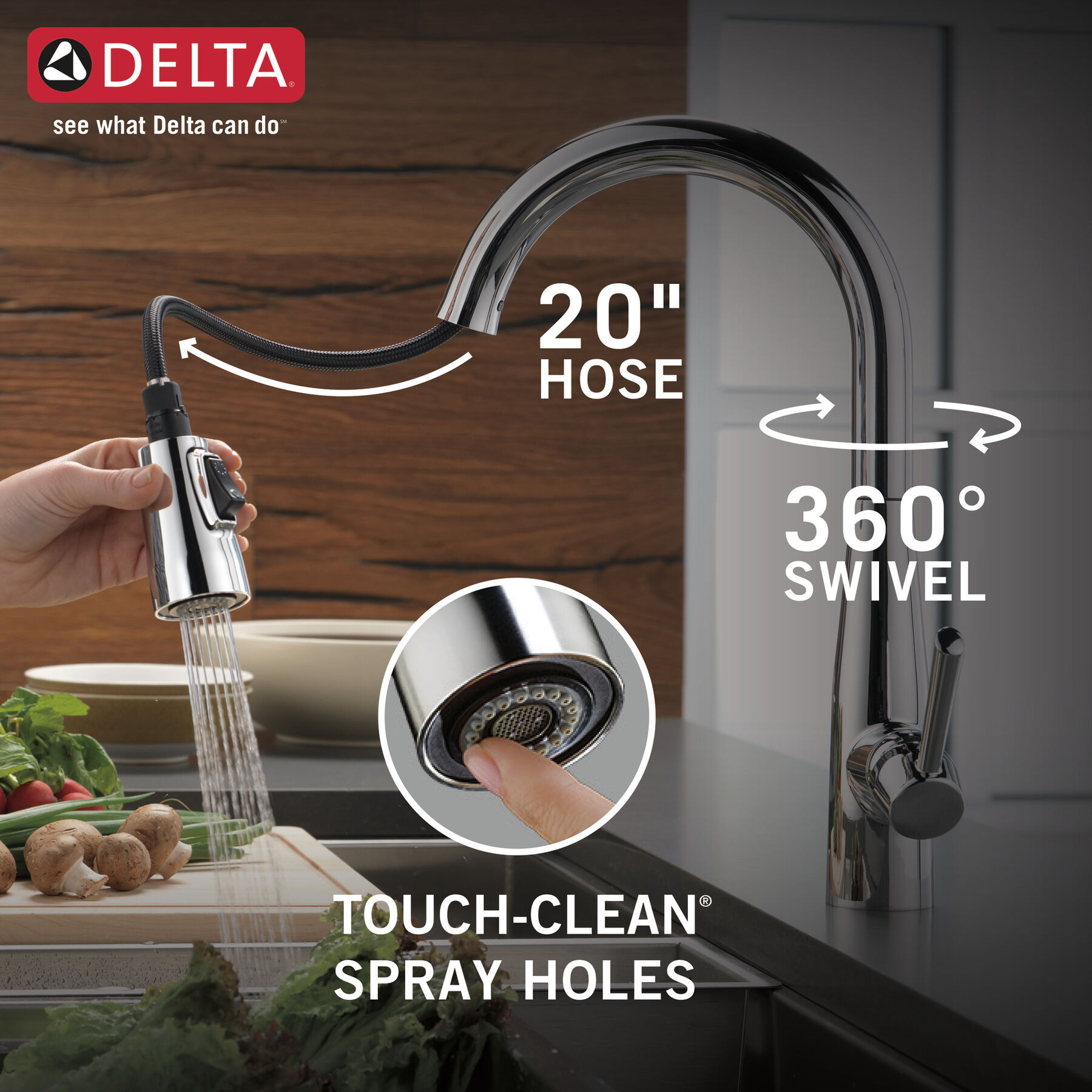 Single Handle Pull-Down Kitchen Faucet, image 11