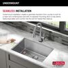 26&rdquo; Undermount Stainless Steel Single Bowl Kitchen Sink&nbsp;with Accessories