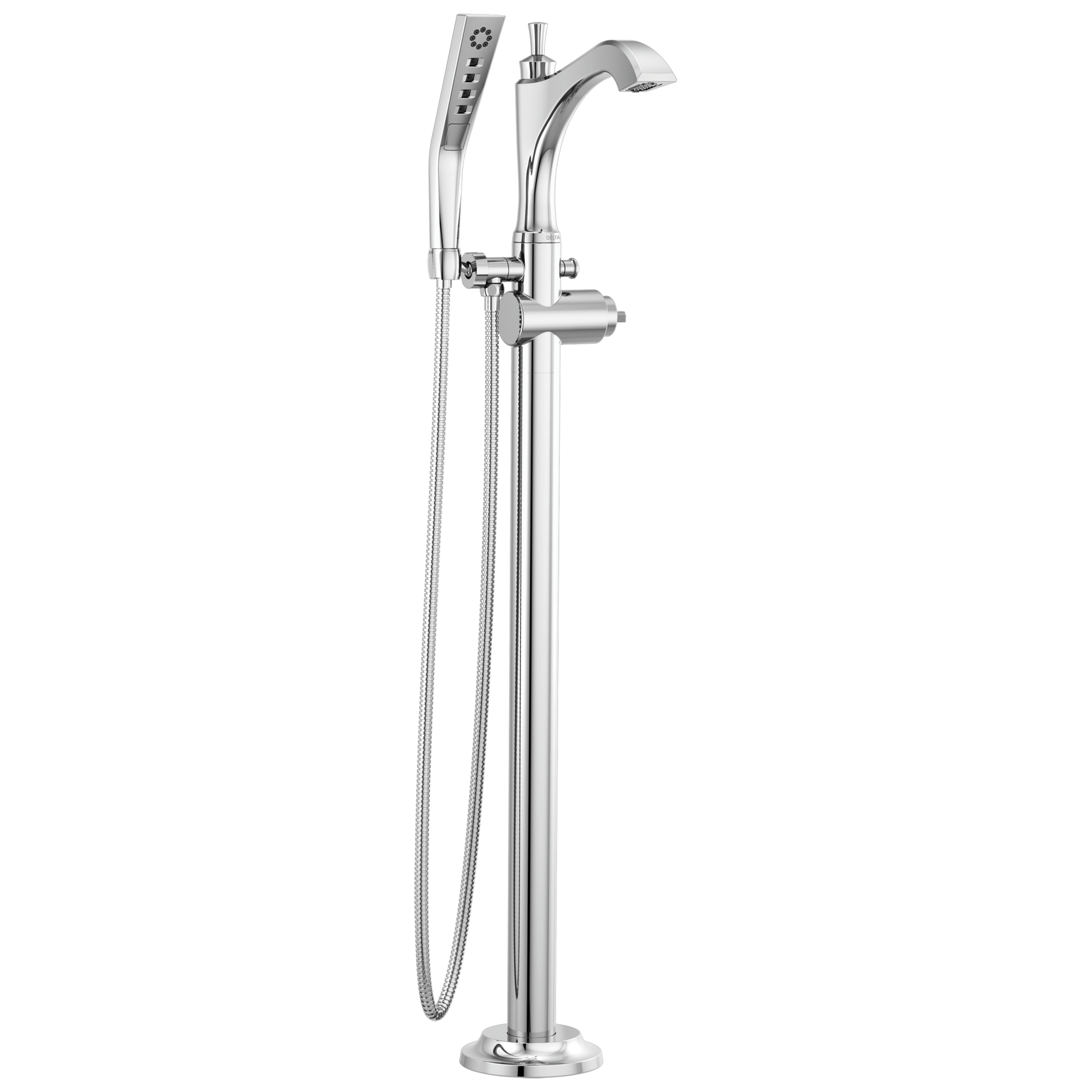 Single Handle Floor Mount Tub Filler Trim - Less Handle