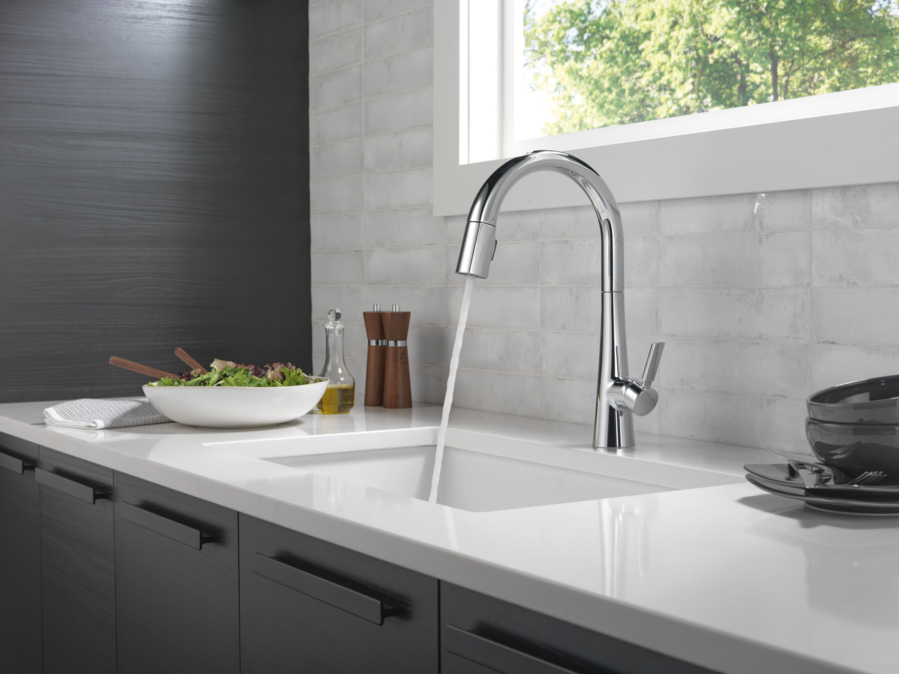 Single Handle Pull-Down Kitchen Faucet, image 6
