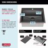 25&rdquo; Drop-In Top Mount&nbsp;16 Gauge Workstation Kitchen Sink Single Bowl&nbsp;with WorkFlow&trade; Ledge and Accessories