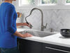 Single Handle Pull-Down Kitchen Faucet with Soap Dispenser and ShieldSpray® Technology
