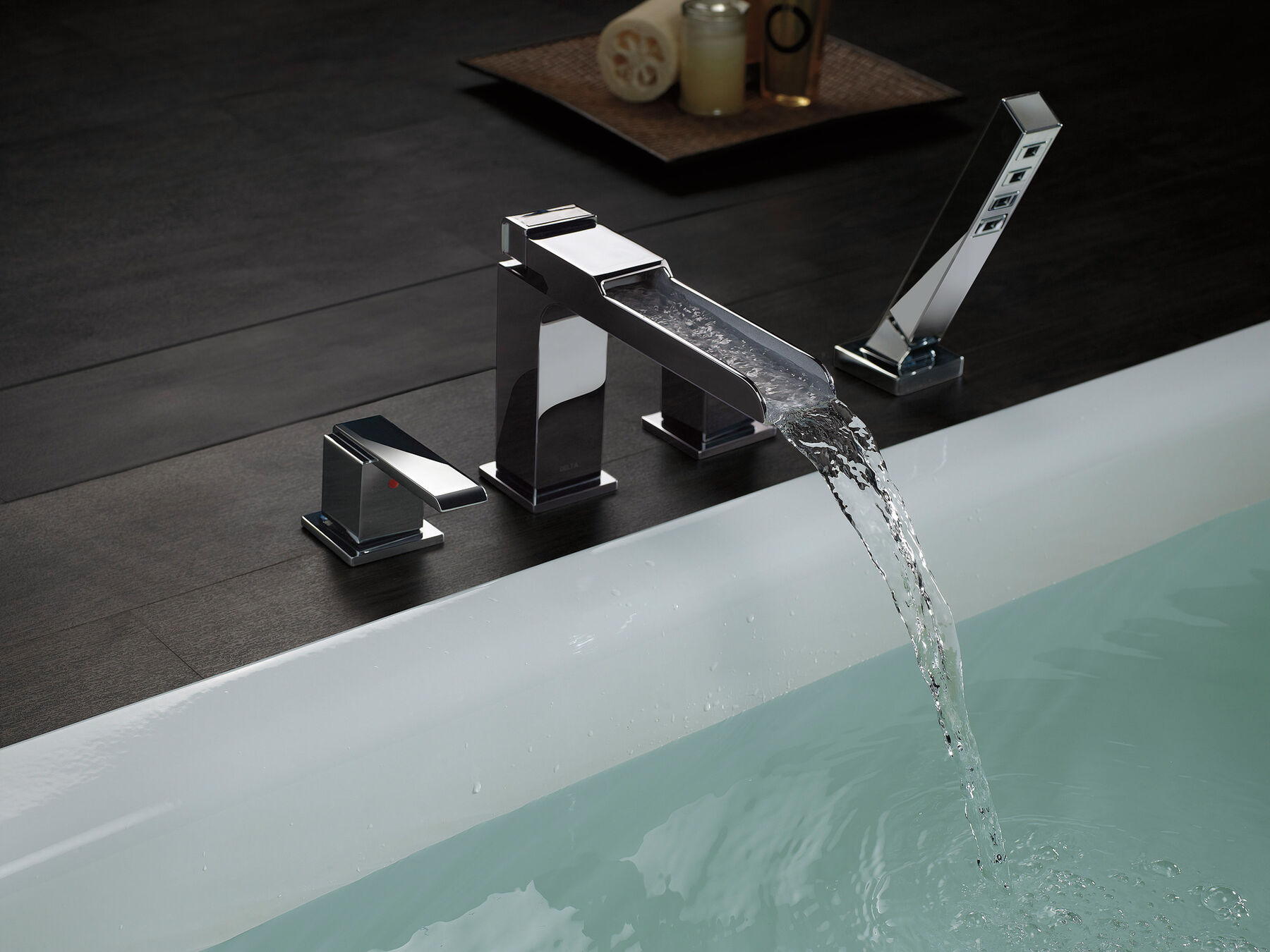 Channel Roman Tub With Hand Shower Trim, image 6