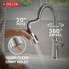 Single Handle Pull-Down Kitchen Faucet with Soap Dispenser and ShieldSpray Technology