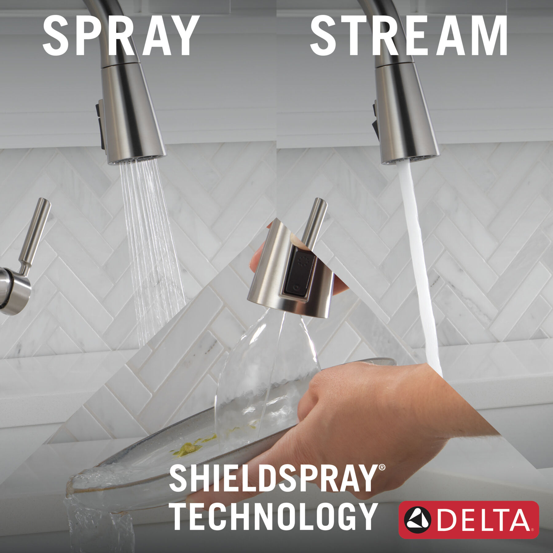 Single Handle Pull-Down Kitchen Faucet with Touch<sub>2</sub>O® and ShieldSpray® Technologies, image 8