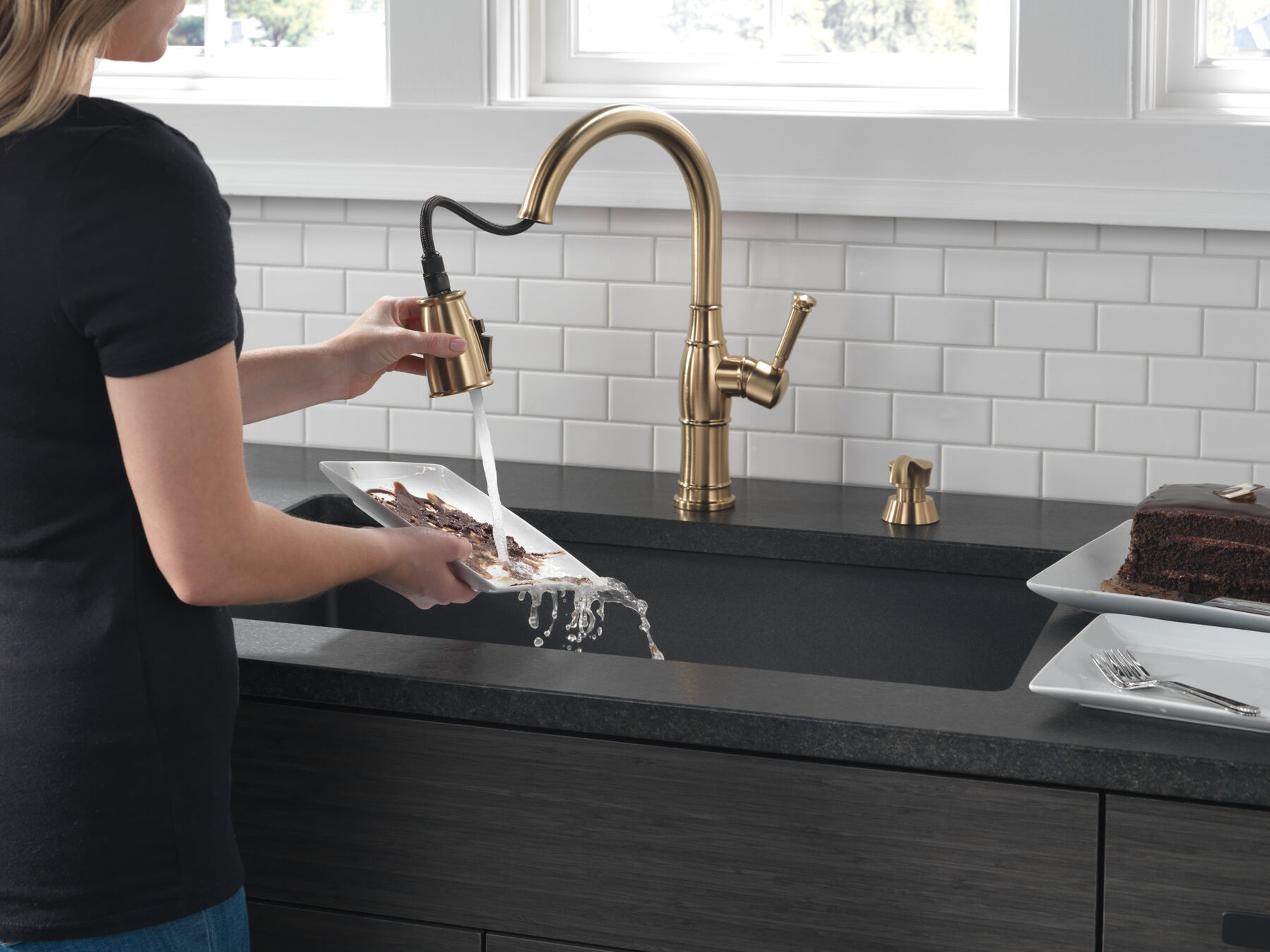 Pull-Down Kitchen Faucet w/Soap (Recertified)