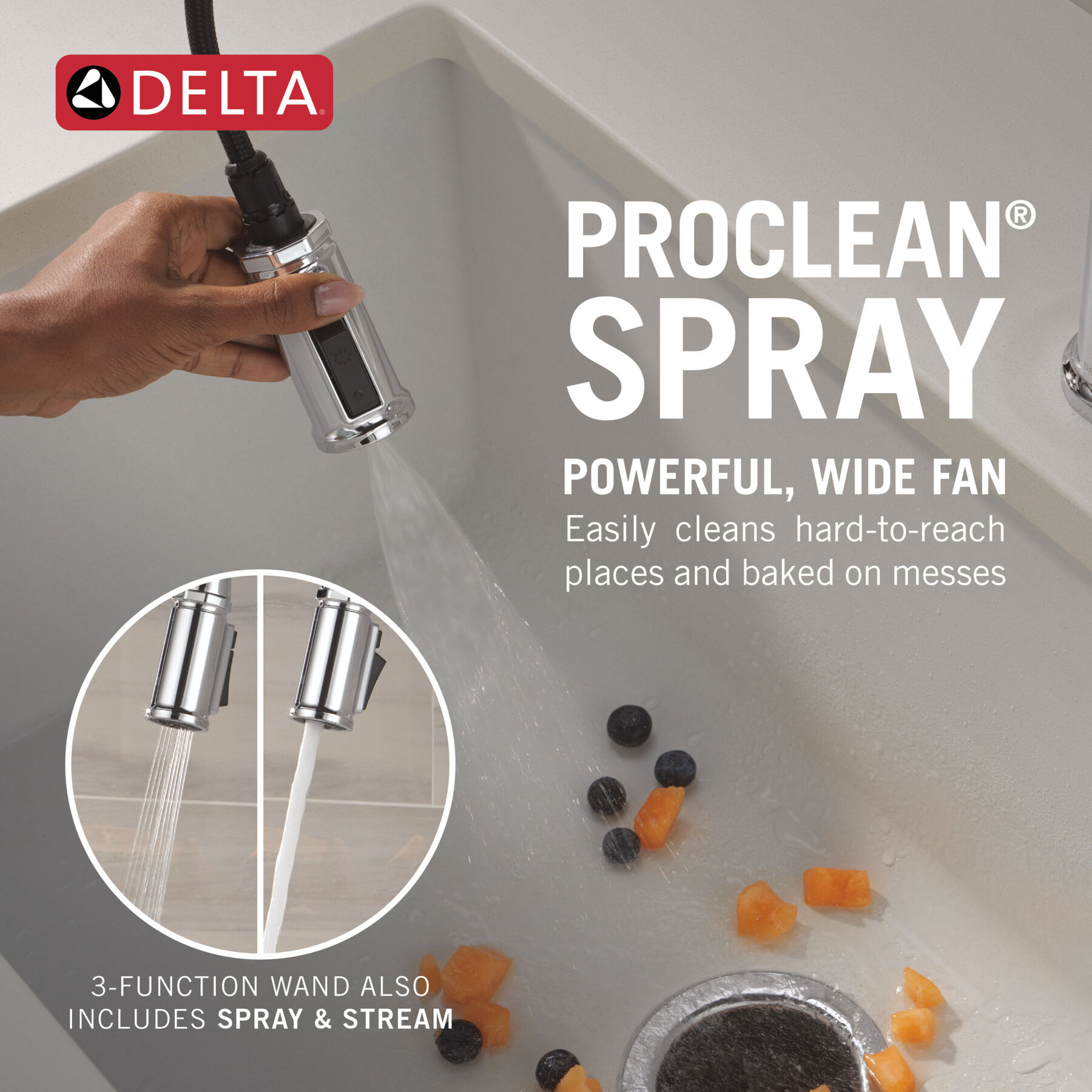 Single Handle Kitchen Pull-Down Faucet w/ Soap Dispenser