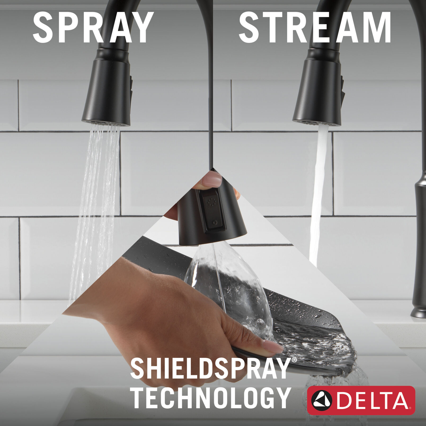 Single Handle Pull-Down Kitchen Faucet with Soap Dispenser and ShieldSpray Technology, image 7