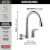 Single Handle Pull-Down Kitchen Faucet with Soap Dispenser