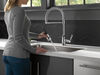 Single Handle Pull-Down Kitchen Faucet With Spring Spout