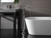 Single Handle Floor Mount Tub Filler Trim with Hand Shower