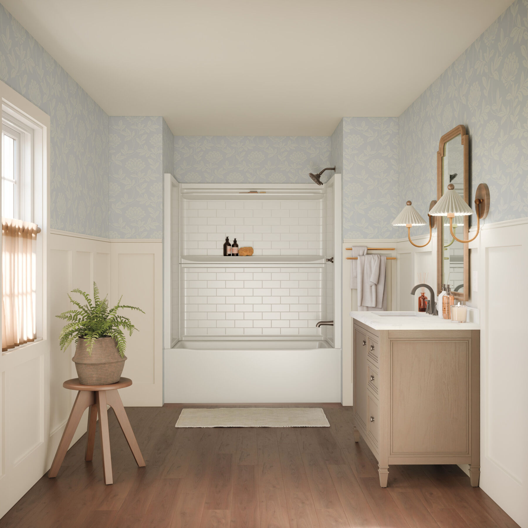 60x32 Alcove Bathtub with Tile Wall Bundle - Right Drain, image 2