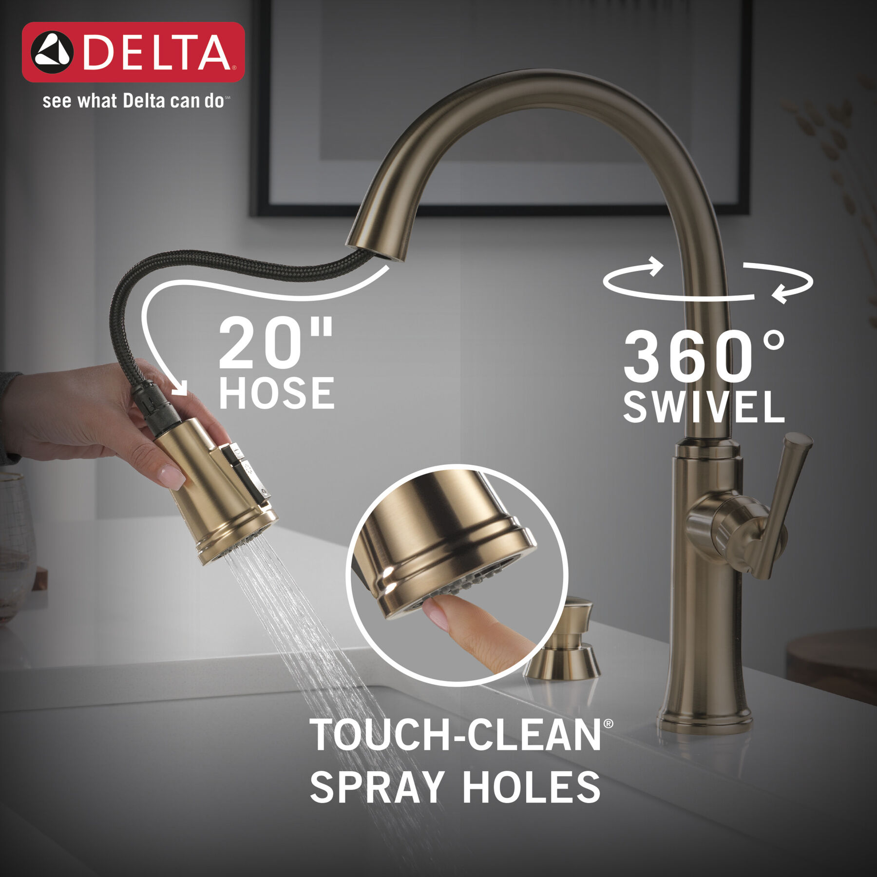 Pull-Down Kitchen Faucet 1L w/Soap Disp (Recertified), image 5