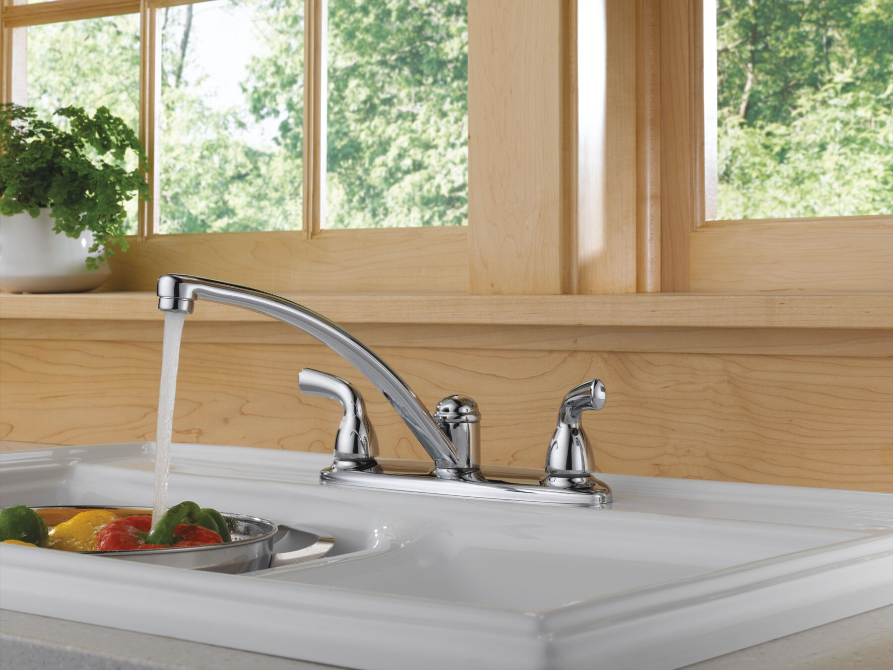 Two Handle Kitchen Faucet (Recertified), image 1