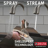 Single Handle Pull-Out Kitchen Faucet with Soap Dispenser and ShieldSpray® Technology
