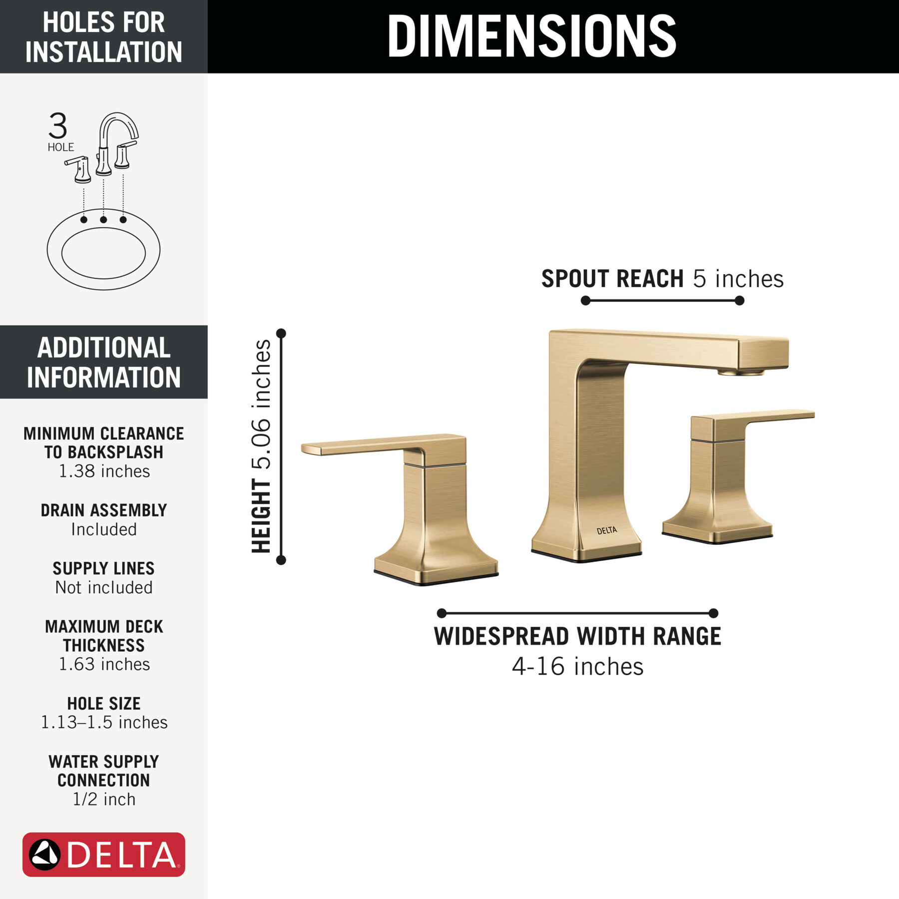Two Handle Widespread Bathroom Faucet (Recertified), image 1