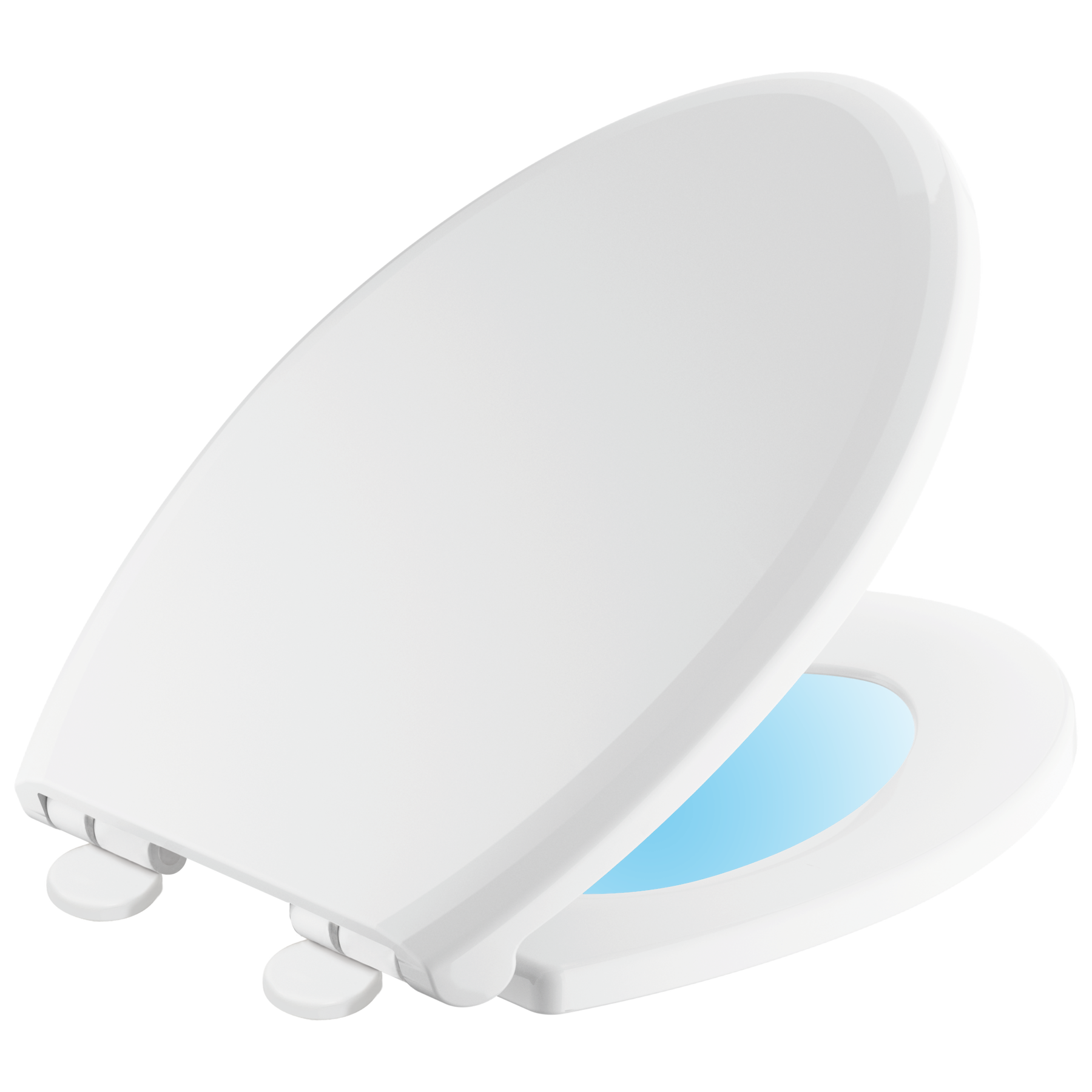 Elongated Slow-Close / Quick-Release Nightlight Seat