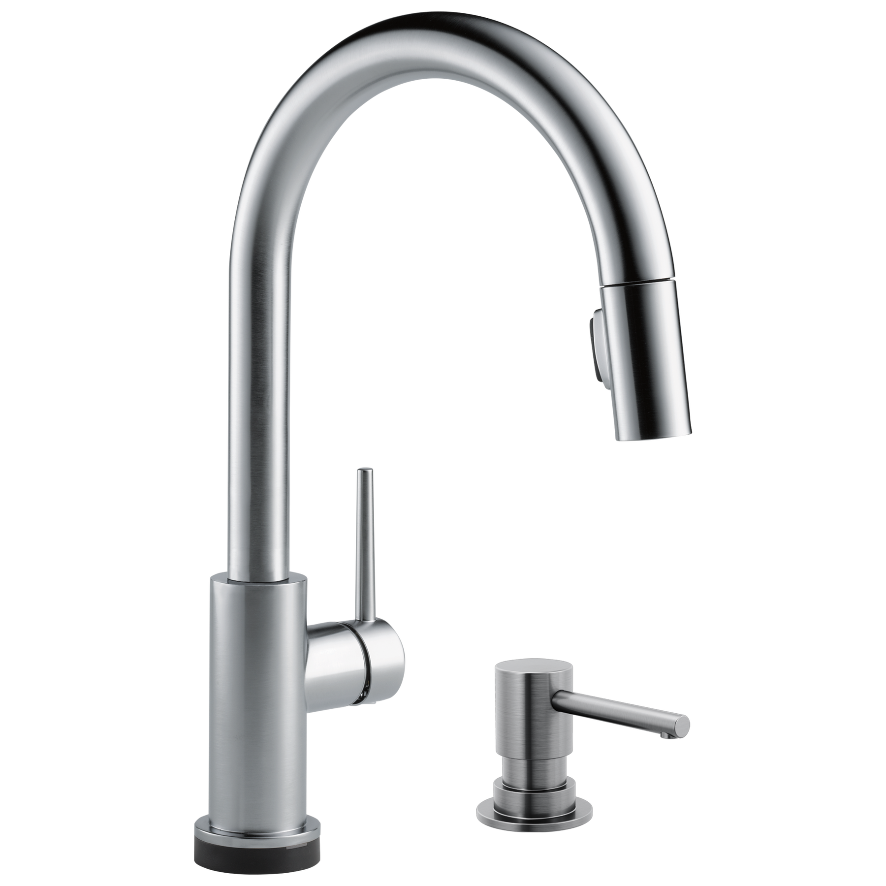 Touch2O with Touchless Technology Single Handle Pull-Down Kitchen Faucet with Soap Dispenser