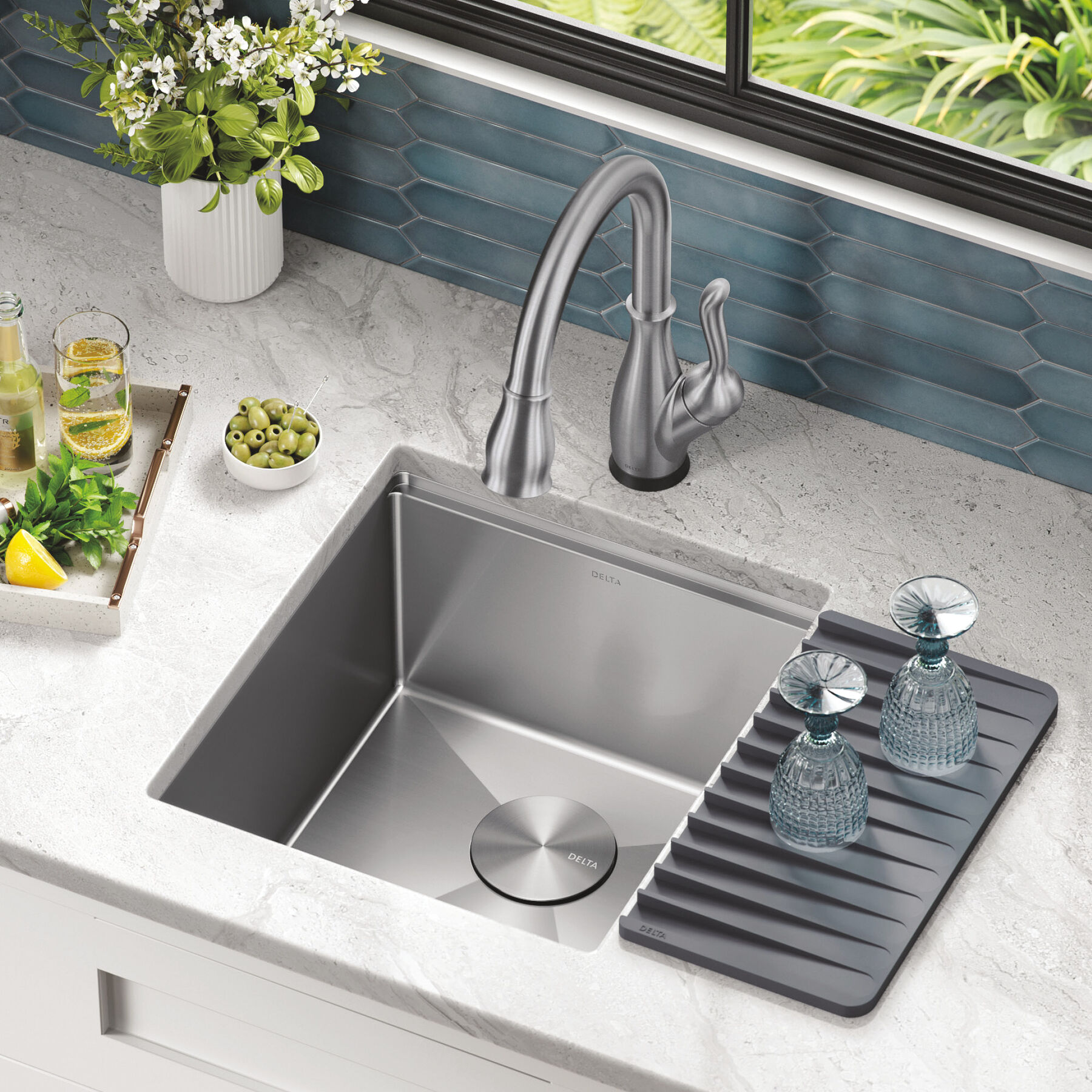 17” Workstation Undermount Single Bowl 16 Gauge Stainless Steel Bar Prep Kitchen Sink with WorkFlow™ Ledge and Accessories, image 15