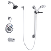 Universal Tub and Dual Shower Trim Diverter Hand Shower and Grab Bar