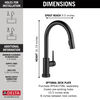 Single Handle Pull-Down Kitchen Faucet with Touch<sub>2</sub>O® Technology Technology (Recertified)