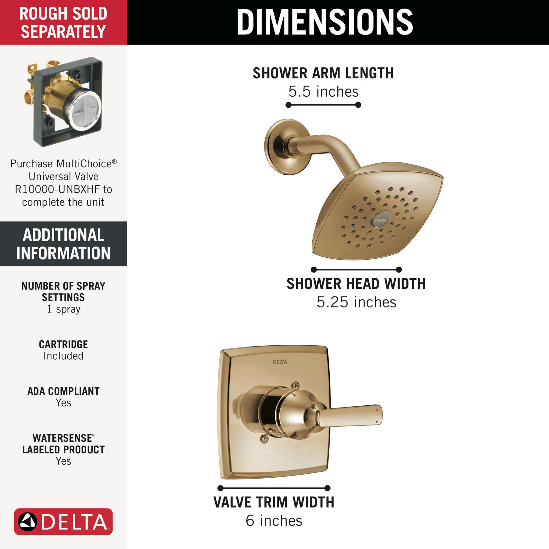 Monitor® 14 Series Shower Trim, image 1