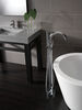 Single Handle Floor Mount Tub Filler Trim with Hand Shower
