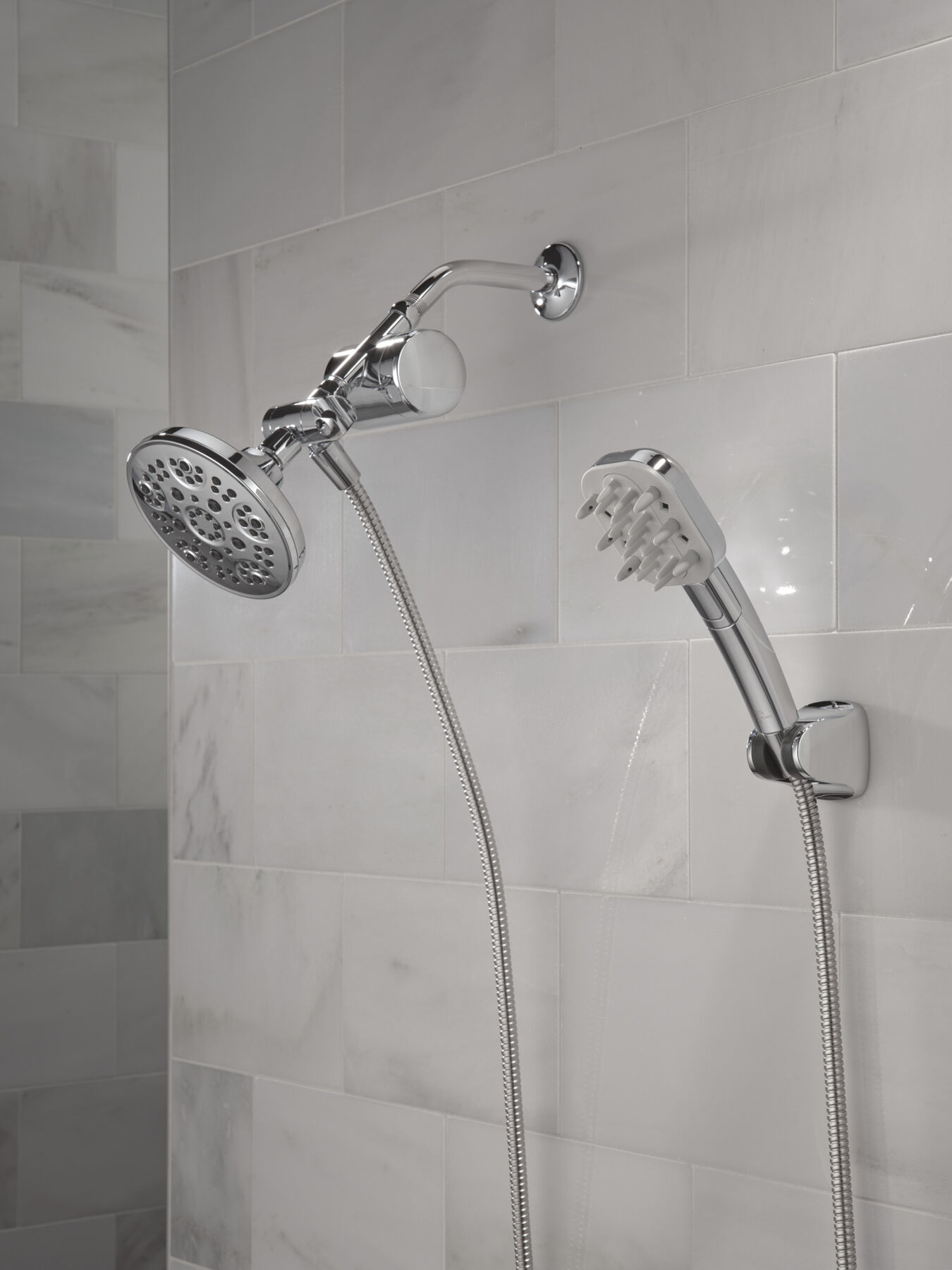 Detangling Hand Shower with 4-Setting Showerhead Bundle