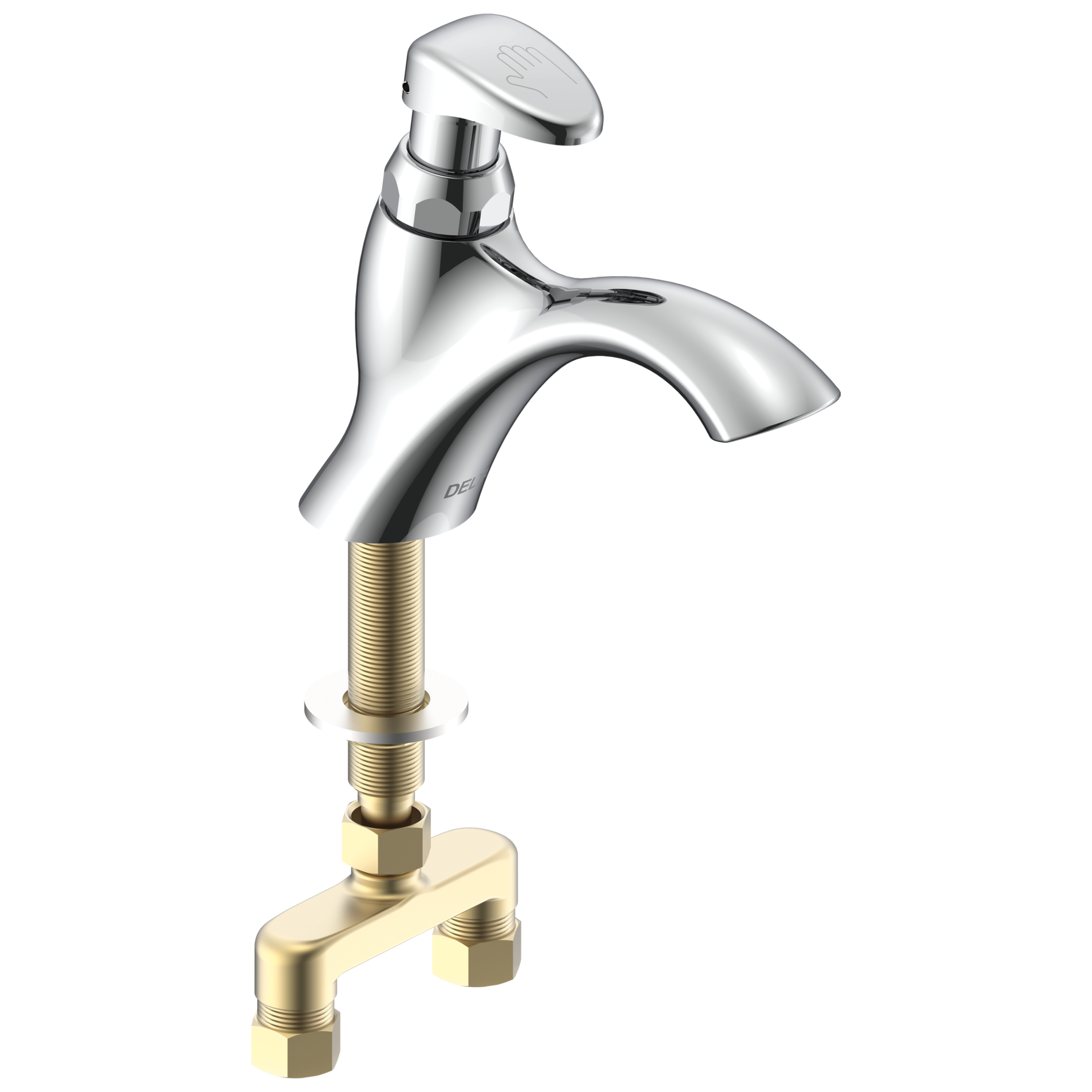 Single Hole Metering Slow-Close Bathroom Faucet