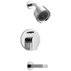 In-Wall Tub and Shower - Stick Handle; with 3-Setting Shower Head Ceramic Valve System