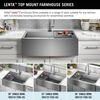 30&rdquo; Retrofit Farmhouse Apron Front 16 Gauge Stainless Steel Single Bowl Kitchen Sink for Undermount / Drop-In Installation with Accessories