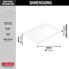 48”x34” Right Drain Corner Shower Base