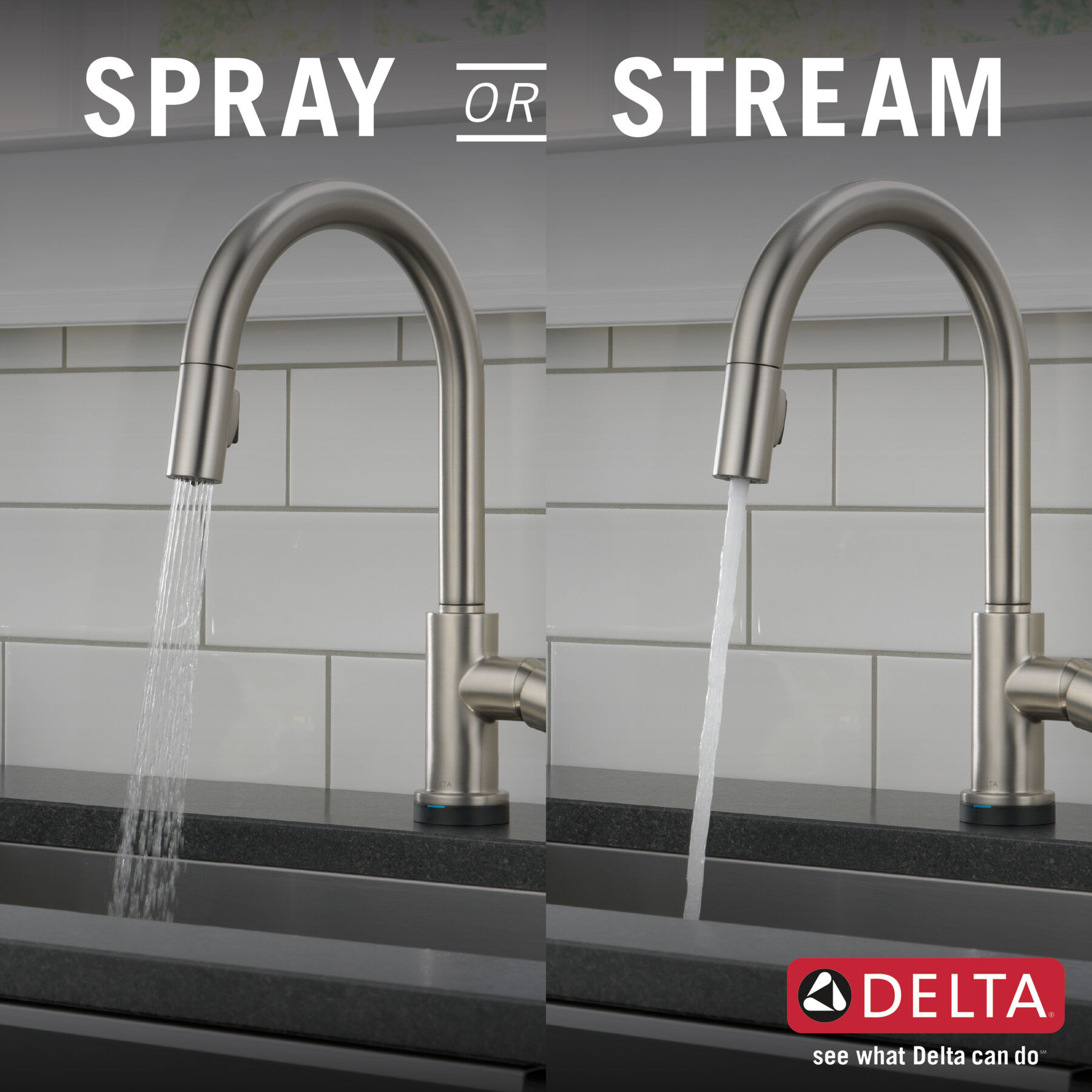 Single Handle Pull-Down Touch<sub>2</sub>O® Technology Kitchen Faucet with Touchless Technology, image 9