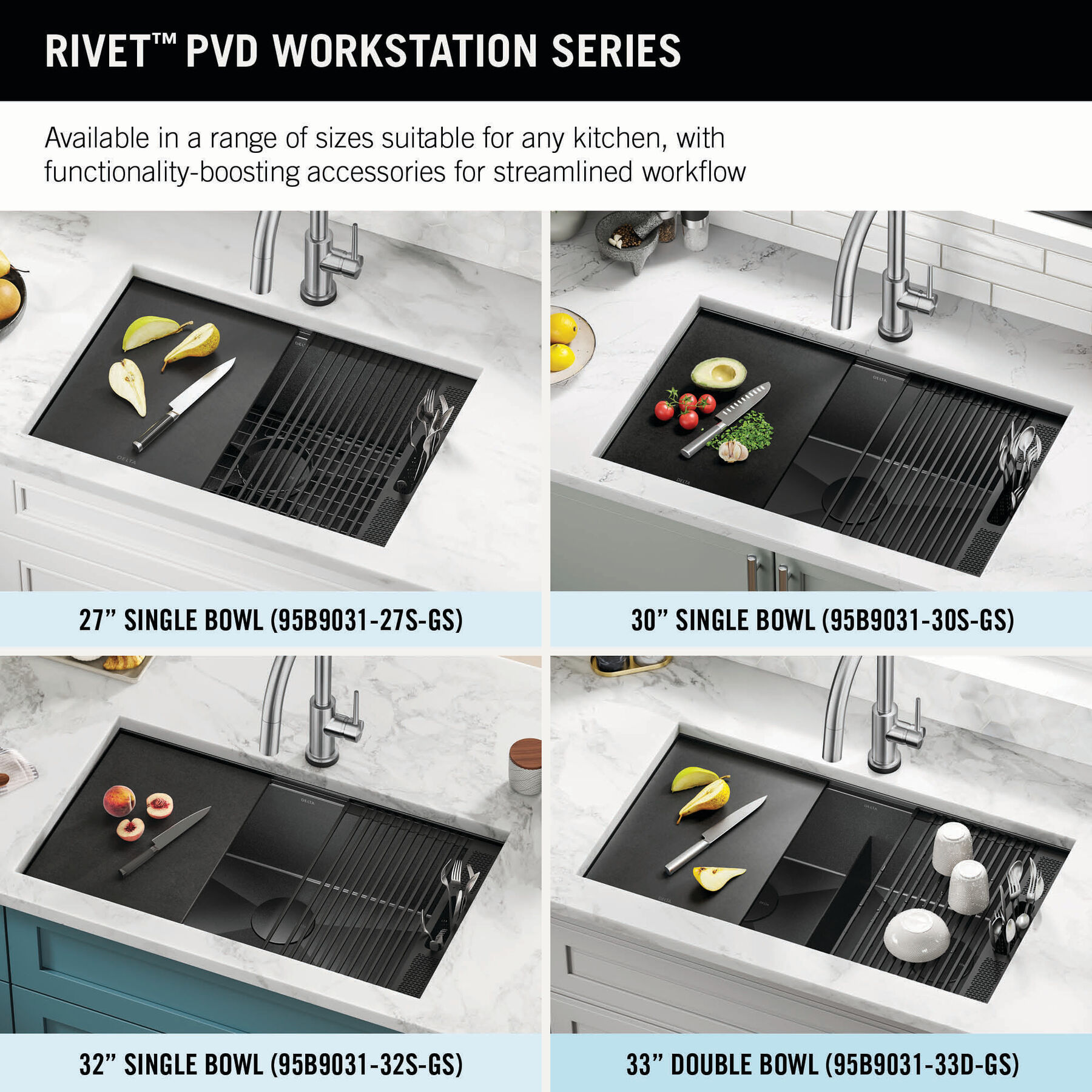 32” Undermount 16 Gauge Workstation Kitchen Sink Single with WorkFlow™ Ledge and Accessories, image 5