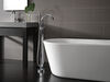 Single Handle Floor Mount Tub Filler Trim with Hand Shower