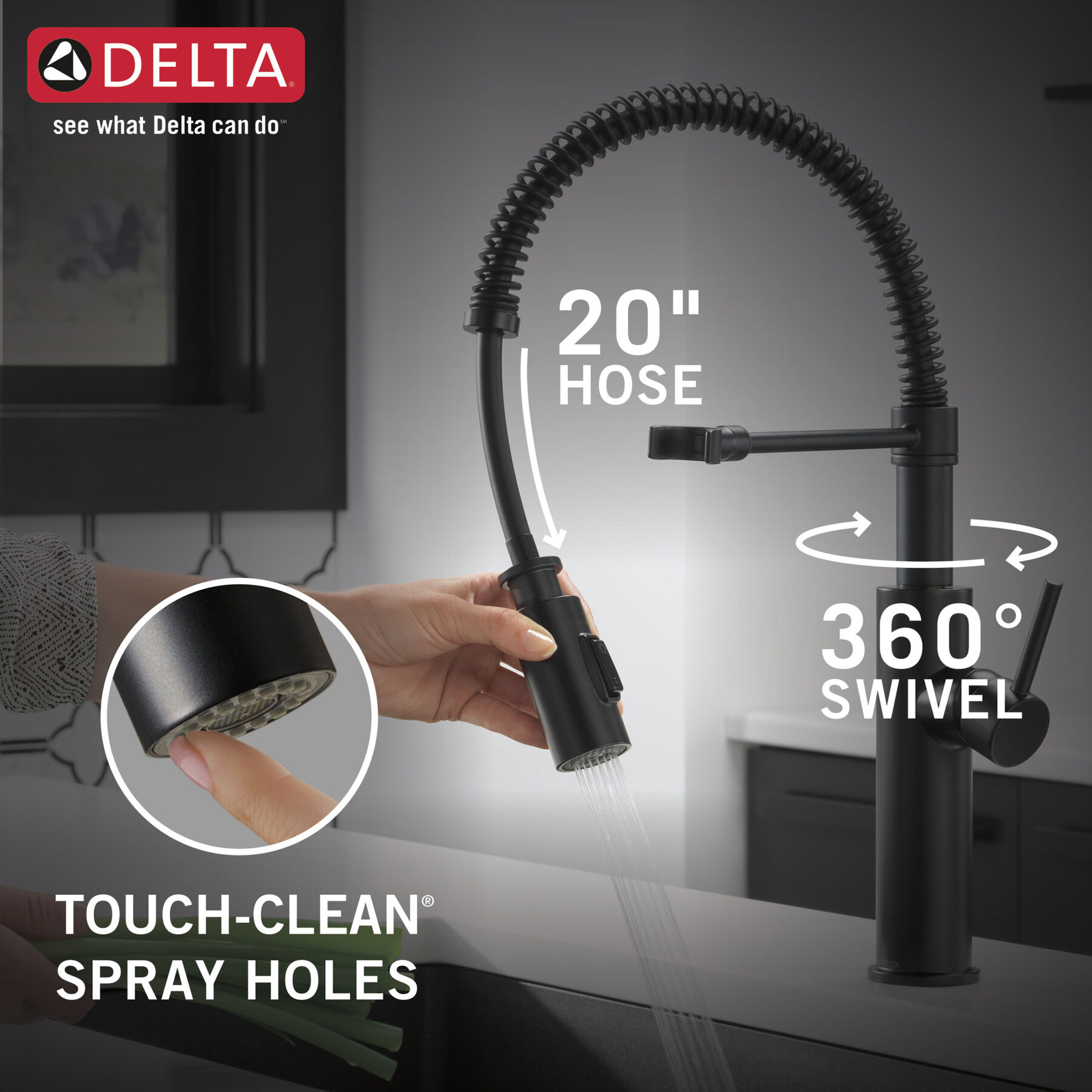 Single-Handle Pull-Down Spring Kitchen Faucet (Recertified), image 5