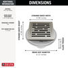 4" Tile-In Square Shower Drain (Recertified)