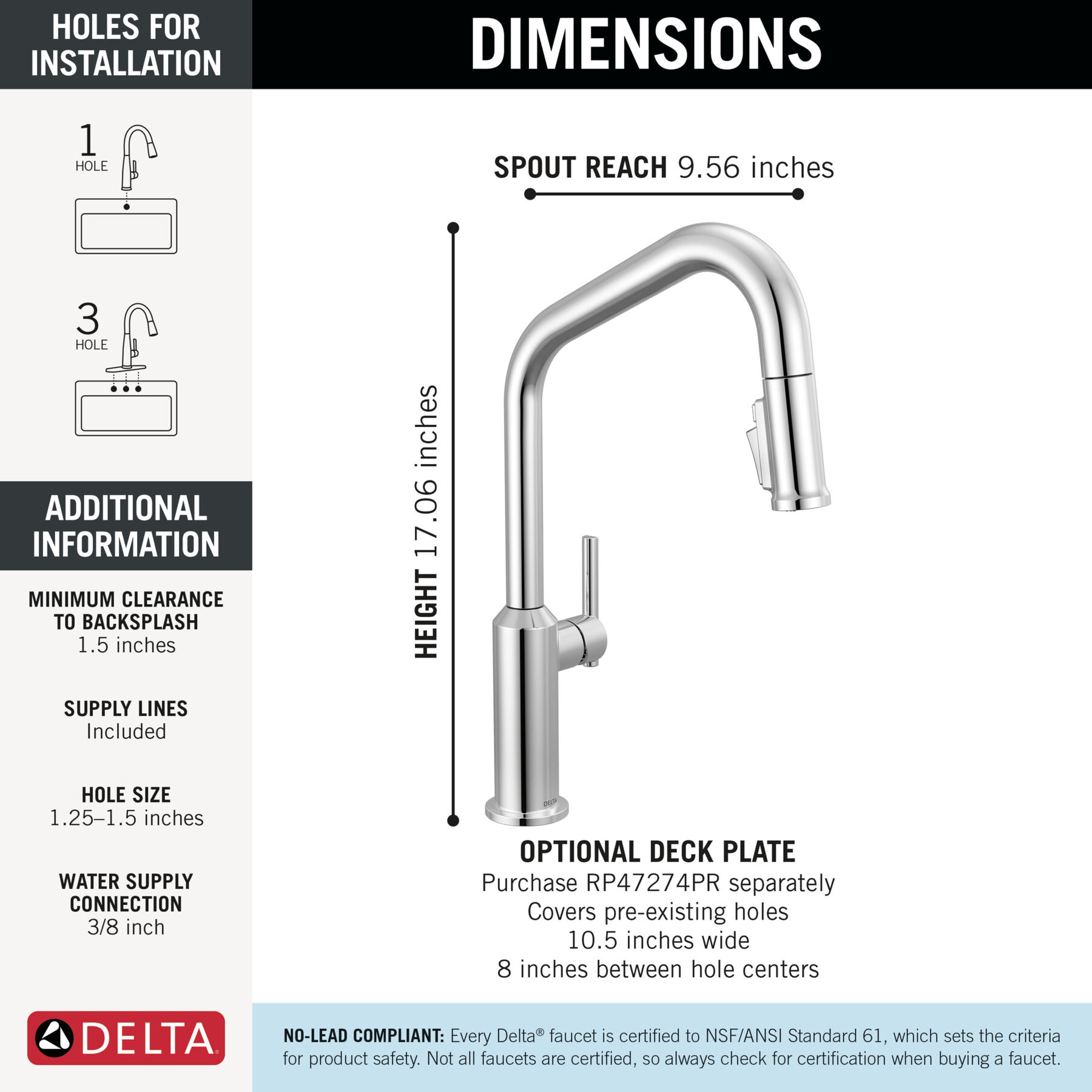 Single Handle Pull-Down Kitchen Faucet, image 1