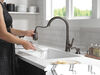 Single Handle Pull-Down Kitchen Faucet with Soap Dispenser and ShieldSpray® Technology
