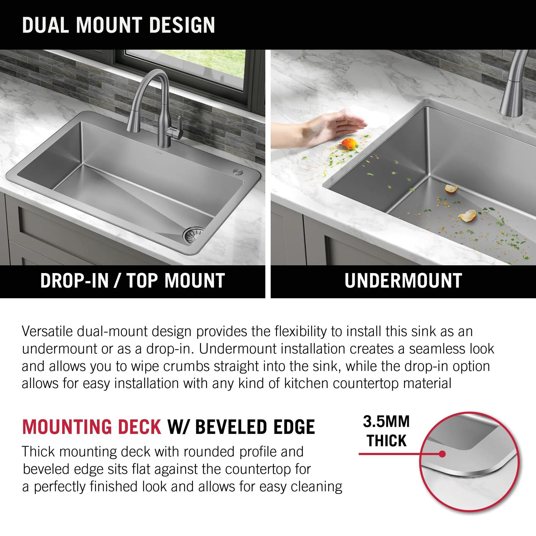 30&rdquo; Drop-In Undermount Stainless Steel Single Bowl Kitchen Sink with Accessories