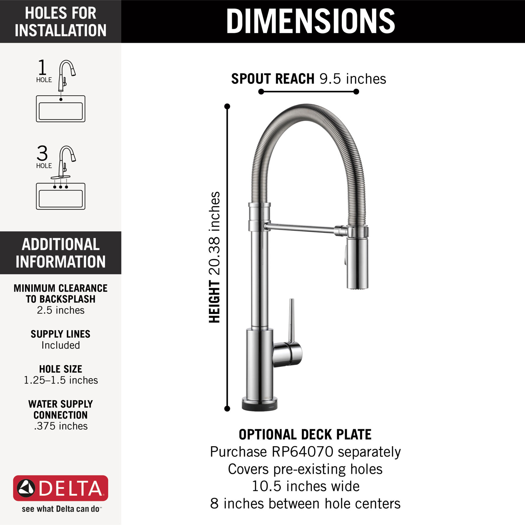 Single-Handle Pull-Down Spring Kitchen Faucet with Touch<sub>2</sub>O® Technology (Recertified), image 1