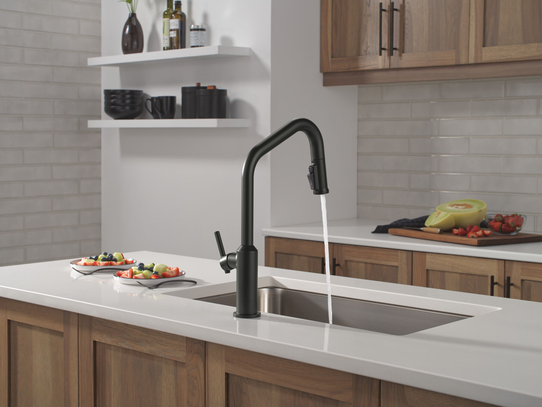 Single Handle Pull-Down Kitchen Faucet, image 8