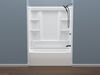 60x30 Alcove Bathtub, Wall Set and Trim Bundle - Right Drain