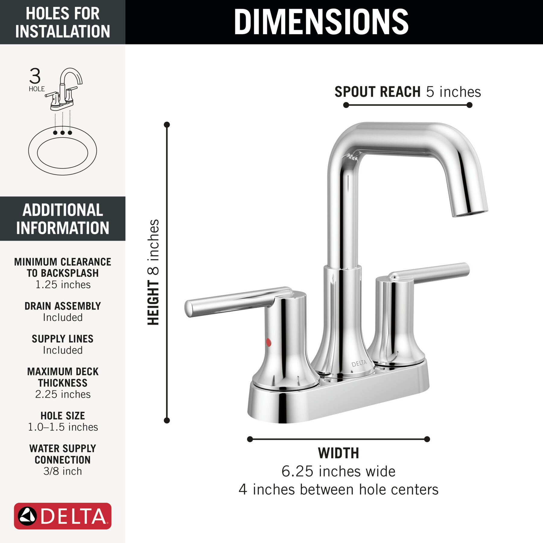 Centerset Bathroom Faucet, image 1